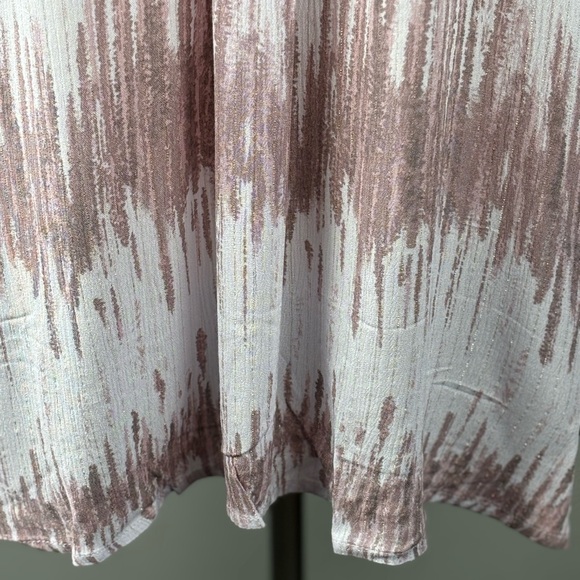 EMILY WONDER Mauve Artsy V Neck Abstract Print Tunic Top Blouse 2X New NWT - Picture 4 of 11